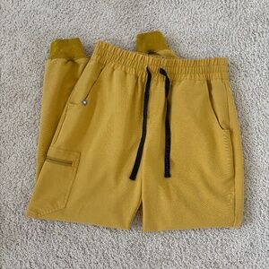 Figs High Waisted Jogger Scrub Pants Light Gold